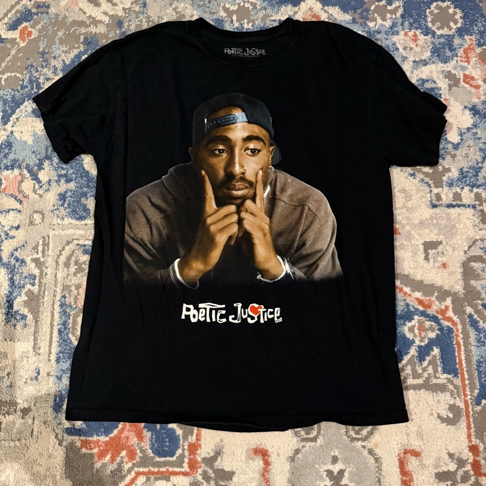 Poetic Justice Tupac Graphic Tee - Black